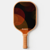Moderne bruine gepersonaliseerde scriptnaam pickleball paddle (Voorkant)