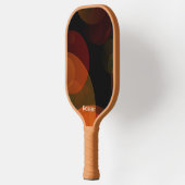 Moderne bruine gepersonaliseerde scriptnaam pickleball paddle (Links)