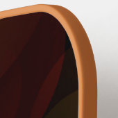 Moderne bruine gepersonaliseerde scriptnaam pickleball paddle (Links Detail)