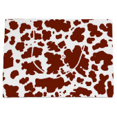 Moderne bruine Koe Rodeo dierenprint Groot Cadeauzakje (Voorkant)