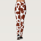 Moderne bruine Koe spots print cowboyboer Leggings (Achterkant)