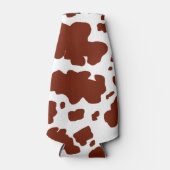 Moderne bruine Koe vlekken Print Cowboy Flesjeskoeler (Voorkant)