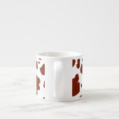 Moderne bruine Koe vlekken Print Espresso Kop (Achterkant)