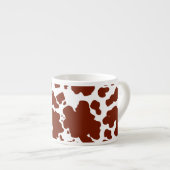 Moderne bruine Koe vlekken Print Espresso Kop (Voorkant rechts)