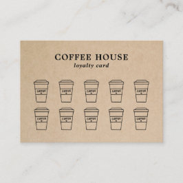 Moderne, bruine koffie klantenkaartje