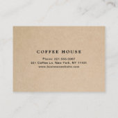 Moderne, bruine koffie klantenkaartje (Achterkant)
