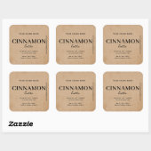 Moderne Bruine Koffie Rustieke Label (Vel)