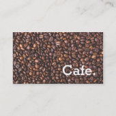 Moderne bruine koffiebonen loyaliteitsponskaartje  klantenkaartje (Voorkant)