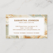 Moderne bruine marmer Nib Professional Visitekaartje (Achterkant)