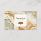 Moderne bruine marmer Nib Professional Visitekaartje (Voorkant)