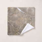 Moderne Bruine Marmeren Steen Patroon Bad Handdoek (Wasdoekje)