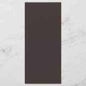Moderne Bruine Minimalistische Trouwdag Menu (Achterkant)