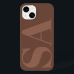 Moderne bruine natuurlijke initiaal met minimale h Case-Mate iPhone 14 hoesje<br><div class="desc">Moderne natuurbruin initiaal monogram met een minimaal ontwerp van de hedendaagse telefoon.</div>