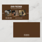 Moderne Bruine Paard Foto Equestrian Visitekaartje (Voorkant / Achterkant)