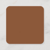 Moderne Bruine QR-code Trouwdetails Invoegen Eenvo Informatiekaartje (Achterkant)