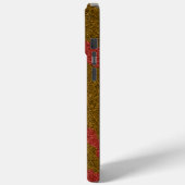 Moderne  Bruine & Roze Glitter Persoonlijke Naam Case-Mate iPhone Case (Achterkant / Links)