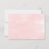 Moderne bruine roze waterverf bruiloft RSVP (Achterkant)