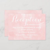 Moderne bruine roze waterverf trouwreceptie informatiekaartje (Voorkant / Achterkant)