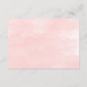 Moderne bruine roze waterverf trouwreceptie informatiekaartje (Achterkant)
