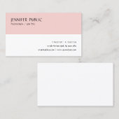 Moderne bruine roze witte, eenvoudige Sjabloon Visitekaartje (Voorkant / Achterkant)