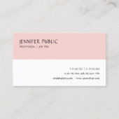 Moderne bruine roze witte, eenvoudige Sjabloon Visitekaartje (Voorkant)