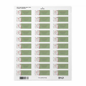 Moderne bruine rozen salie groen blad bruiloft etiket (Full Sheet)