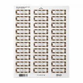 Moderne bruine ruit retouradres etiket (Full Sheet)
