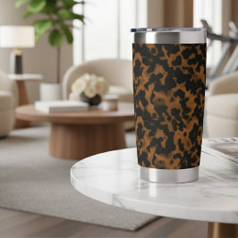 Moderne bruine schildpadstijl stijlvol geïsoleerde drinkbeker