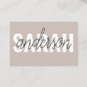 Moderne bruine schoonheid gepersonaliseerde uw naa visitekaartje (Voorkant)