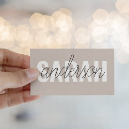 Moderne bruine schoonheid gepersonaliseerde uw naa visitekaartje