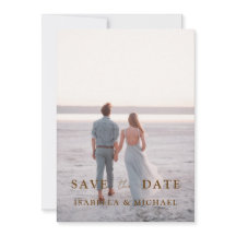 Moderne bruine scripts foto bruiloft opslaan van d