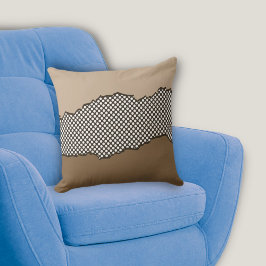 Moderne bruine Stippen gelaagd Kussen