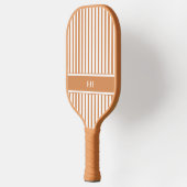 Moderne bruine strepen Elegant gepersonaliseerd mo Pickleball Paddle (Links)