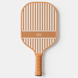 Moderne bruine strepen Elegant gepersonaliseerd mo Pickleball Paddle