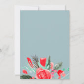 Moderne bruine waterverf bruiloft met roodgroene r kaart (Achterkant)