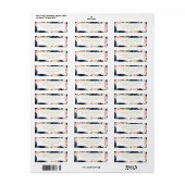 Moderne bruinkool en marinebruin huwelijksadreslab etiket