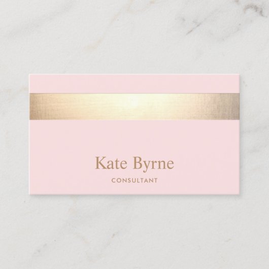 Moderne bruinkroze band visitekaartje (Voorkant)