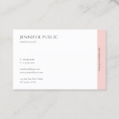 Moderne bruinkroze Sjabloon met elegante oogdruppe Visitekaartje (Achterkant)