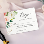 Moderne bruinroze roze Kaart voor huwelijk RSVP