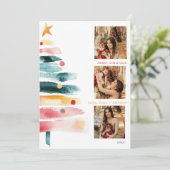 Moderne Bruisende Kerstkaart Kaart (Staand voorkant)