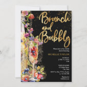 Moderne brunch en bubbel zomer champagne cocktail kaart (Voorkant)