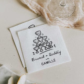 Moderne brunch en bubbels bruiloftsborrel servet