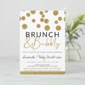 Moderne brunch- en bubbels-uitnodiging kaart (Staand voorkant)