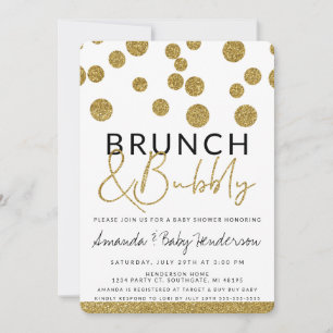 Moderne brunch- en bubbels-uitnodiging kaart