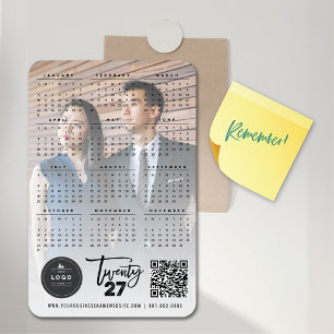 Moderne Brush Script 2023 Agenda Vakantiefoto Magneet