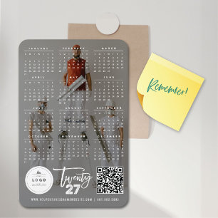 Moderne Brush Script 2023 Kalender Vakantiefoto Magneet