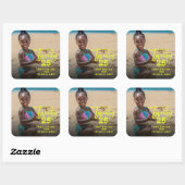 Moderne Brush Script 2025 Typografie Nieuwjaarsfot Vierkante Sticker (Vel)