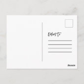 Moderne Brush Script Huwelijk Net Getrouwd Foto Briefkaart (Achterkant)