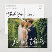 Moderne Brush Script Huwelijksfotografie Liefde en Briefkaart (Voorkant / Achterkant)