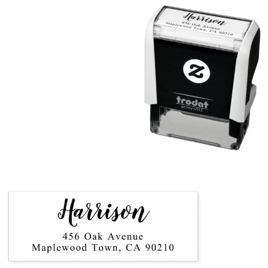 Moderne Brush Script Kalligrafie Eenvoudige Zelfko Zelfinktende Stempel (In situ)